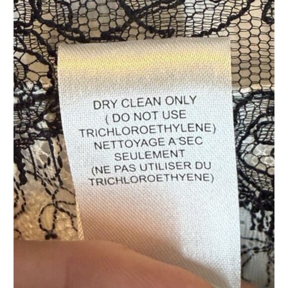 Fairy Whimsigoth Romantic Nanette Lepore Sheer Lace Overlay Bell Sleeve Blouse M - Picture 9 of 9